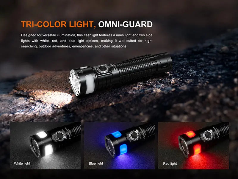 Lampe Torche Fenix LD35R - 1800 Lumens - Trois Sources Lumineuses - Rechargeable USB-C  NYCTALOPE  