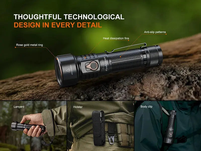 Lampe Torche Fenix LD36R 3600 Lumens - Éclairage Multicolore - Rechargeable USB-C - NYCTALOPE
