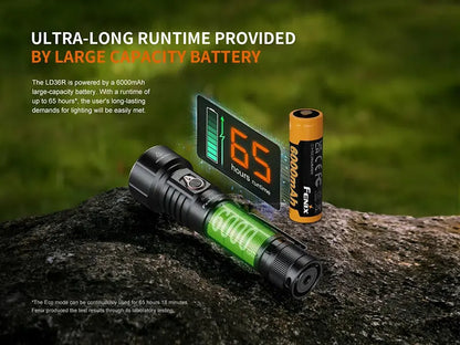 Lampe Torche Fenix LD36R 3600 Lumens - Éclairage Multicolore - Rechargeable USB-C - NYCTALOPE