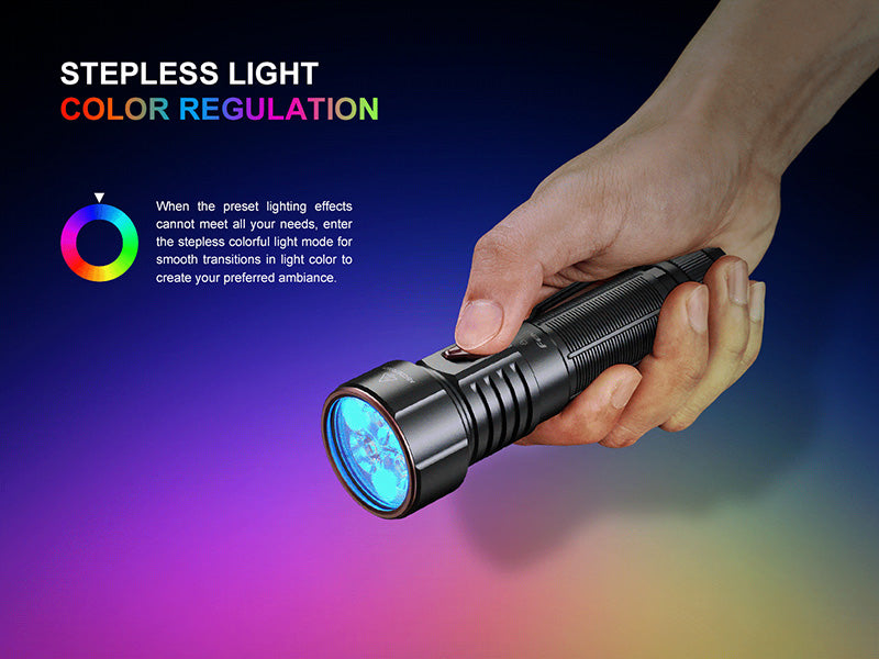 Lampe Torche Fenix LD36R 3600 Lumens - Éclairage Multicolore - Rechargeable USB-C