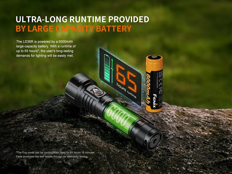 Lampe Torche Fenix LD36R 3600 Lumens - Éclairage Multicolore - Rechargeable USB-C - NYCTALOPE