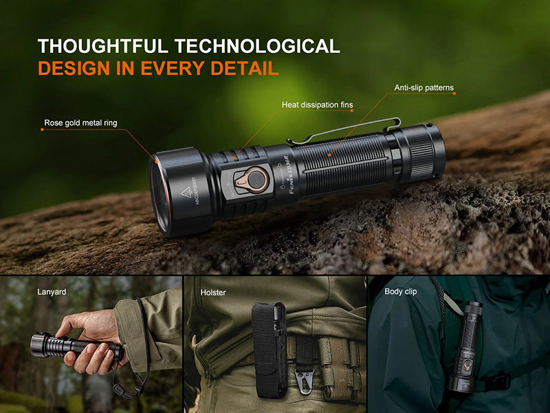 Lampe Torche Fenix LD36R 3600 Lumens - Éclairage Multicolore - Rechargeable USB-C - NYCTALOPE