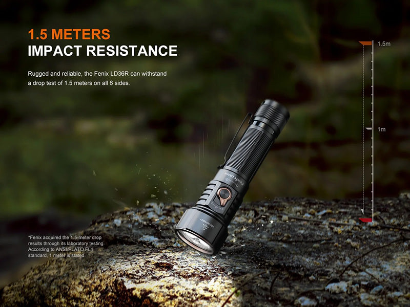 Lampe Torche Fenix LD36R 3600 Lumens - Éclairage Multicolore - Rechargeable USB-C - NYCTALOPE