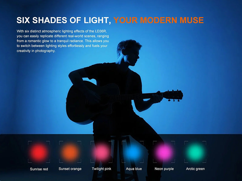 Lampe Torche Fenix LD36R 3600 Lumens - Éclairage Multicolore - Rechargeable USB-C - NYCTALOPE