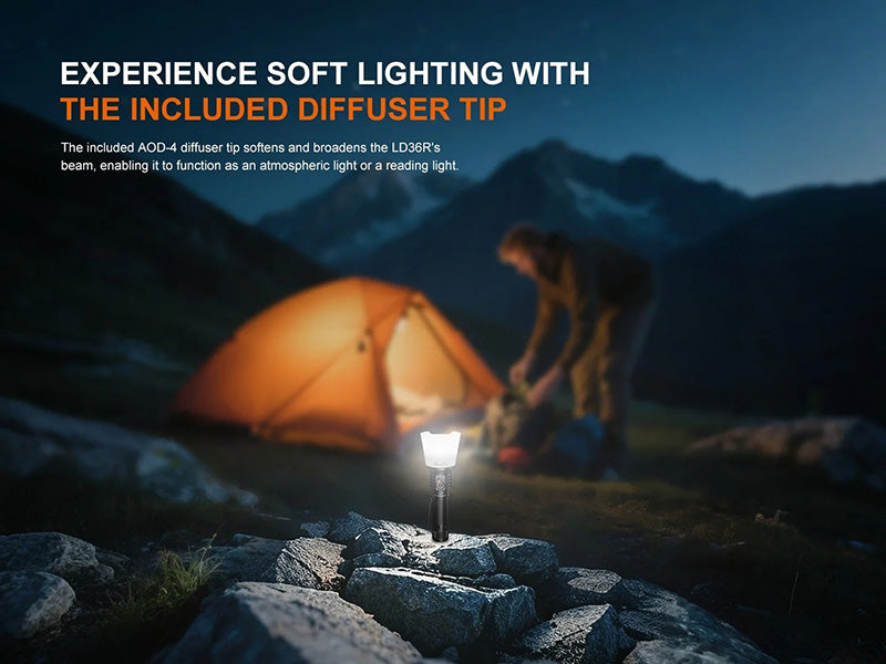 Lampe Torche Fenix LD36R 3600 Lumens - Éclairage Multicolore - Rechargeable USB-C - NYCTALOPE