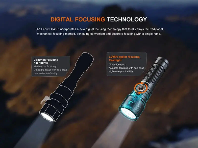 Lampe Torche Fenix LD45R - 2800 Lumens - Floodlight ou Spotlight  NYCTALOPE  