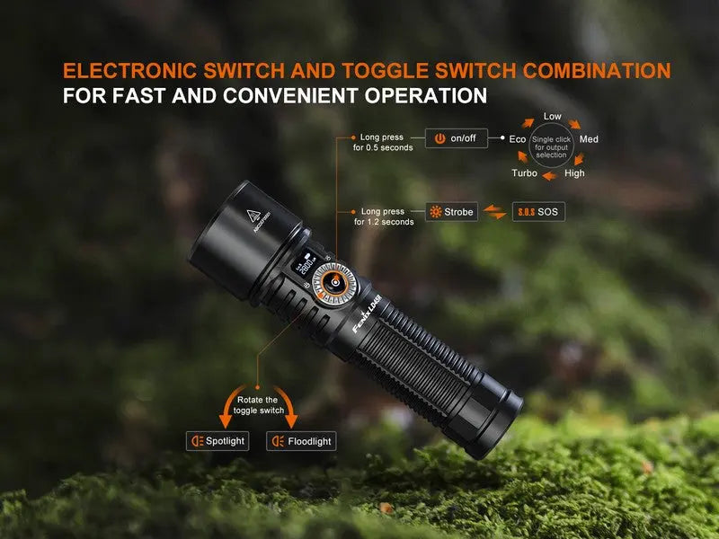 Lampe Torche Fenix LD45R - 2800 Lumens - Floodlight ou Spotlight  NYCTALOPE  