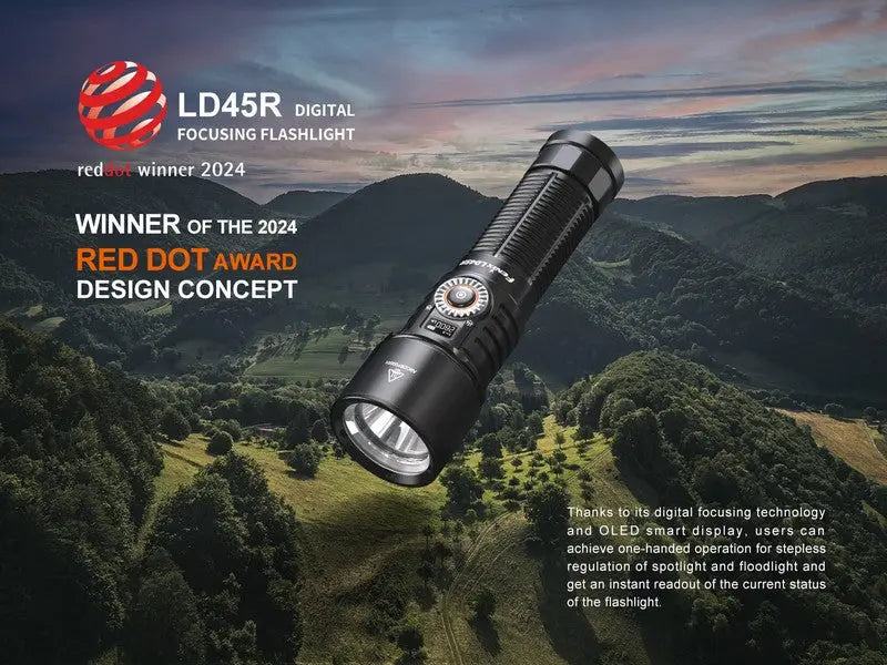 Lampe Torche Fenix LD45R - 2800 Lumens - Floodlight ou Spotlight  NYCTALOPE  
