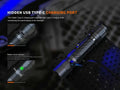 Lampe Torche Fenix PD32R - 1400Lumens - rechargeable batterie 18650 3400 mAh incluse - NYCTALOPE
