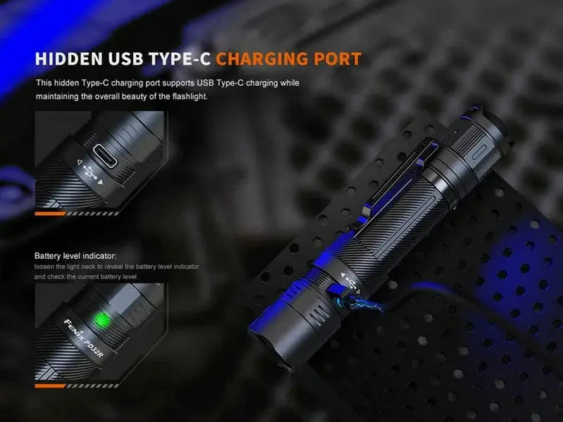 Lampe Torche Fenix PD32R - 1400Lumens - rechargeable batterie 18650 3400 mAh incluse - NYCTALOPE