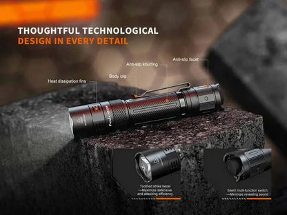 Lampe Torche Fenix PD32R - 1400Lumens - rechargeable batterie 18650 3400 mAh incluse - NYCTALOPE