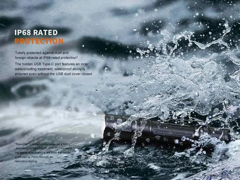 Lampe Torche Fenix PD32R - 1400Lumens - rechargeable batterie 18650 3400 mAh incluse - NYCTALOPE