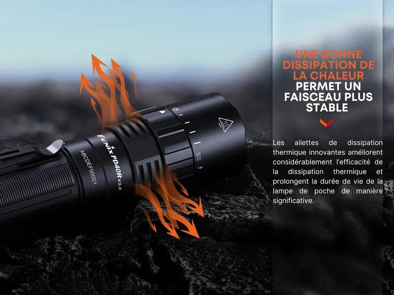Lampe Torche Fenix PD40R V3.0 – 3000 Lumens  NYCTALOPE  
