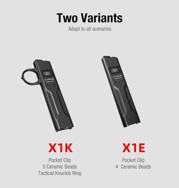 Lampe Torche FlatTac Klarus X1-K - 4200Lumens rechargeable USB-C - avec anneau tactique  NYCTALOPE  