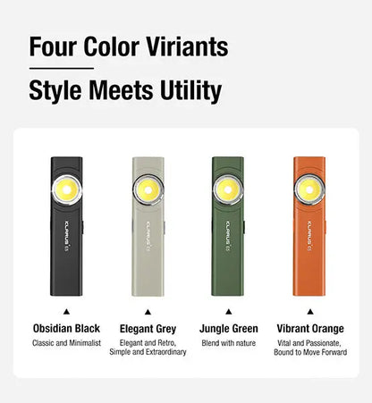 Lampe Torche Klarus E5 Plus 650 Lumens - Ultra-Compacte - Triple Éclairage - Rechargeable USB-C  NYCTALOPE  