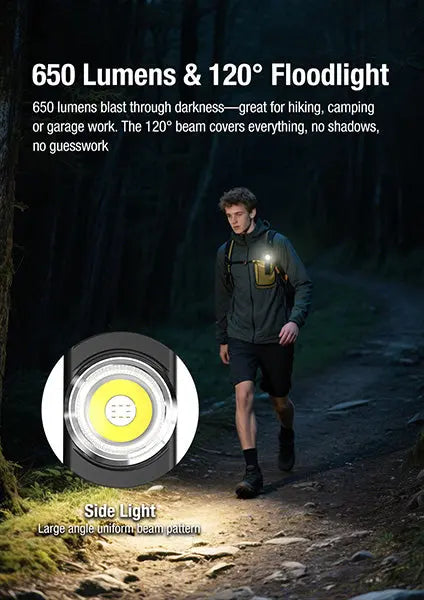 Lampe Torche Klarus E5 Plus 650 Lumens - Ultra-Compacte - Triple Éclairage - Rechargeable USB-C  NYCTALOPE  