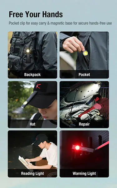 Lampe Torche Klarus E5 Plus 650 Lumens - Ultra-Compacte - Triple Éclairage - Rechargeable USB-C  NYCTALOPE  