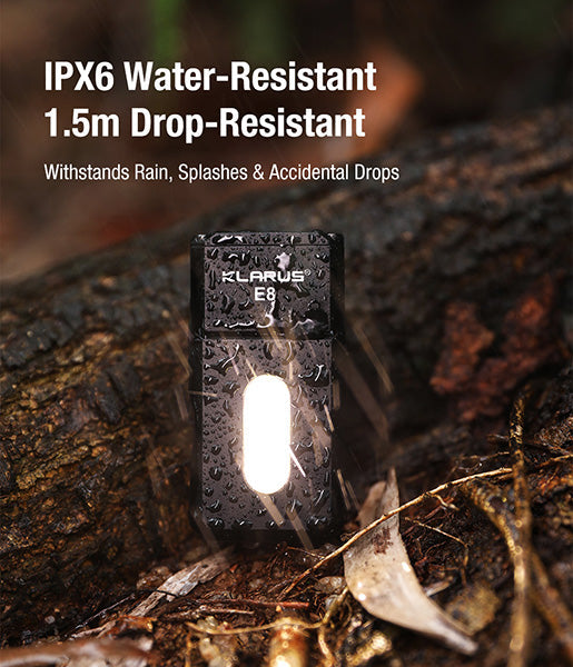 Lampe de poche Klarus E8 1000 Lumens - Triple Éclairage - Tête Pivotante 180° - Rechargeable USB-C Klarus
