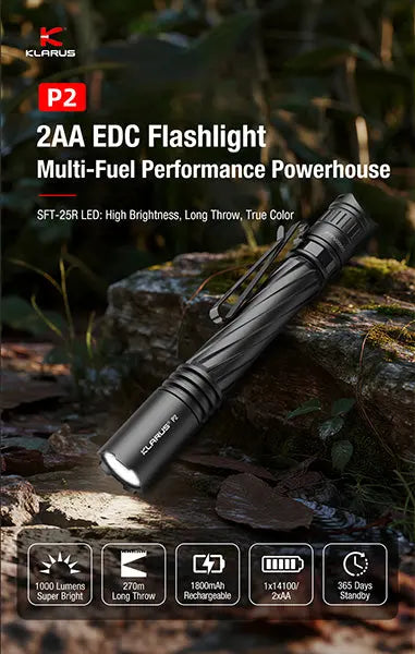 Lampe Torche Klarus P2 - 1000 Lumens – Lampe stylo EDC Rechargeable  NYCTALOPE  