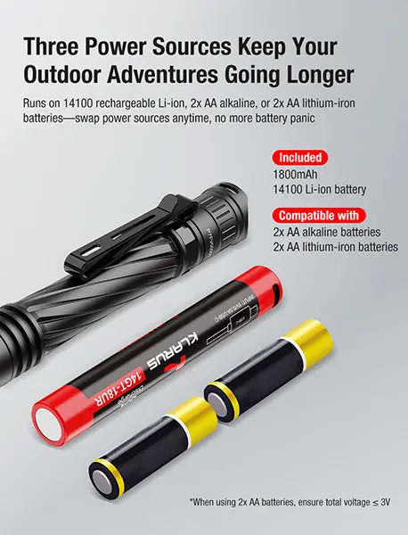 Lampe Torche Klarus P2 - 1000 Lumens – Lampe stylo EDC Rechargeable  NYCTALOPE  