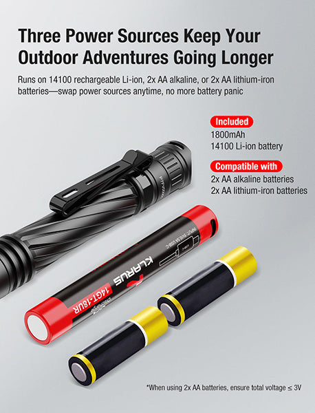 Lampe Torche Klarus P2 - 1000 Lumens – Lampe-stylo EDC Rechargeable  NYCTALOPE  