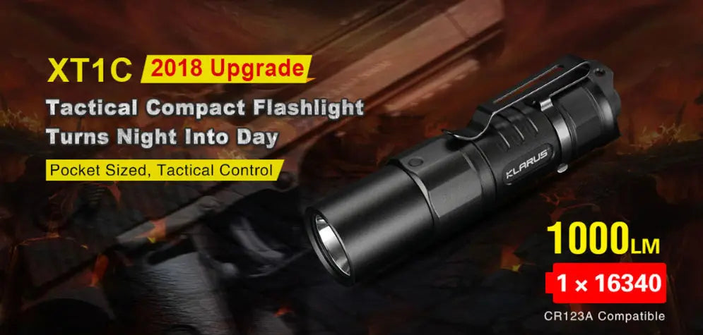 Lampe Torche Klarus XT1C – 1000 Lumens  NYCTALOPE  
