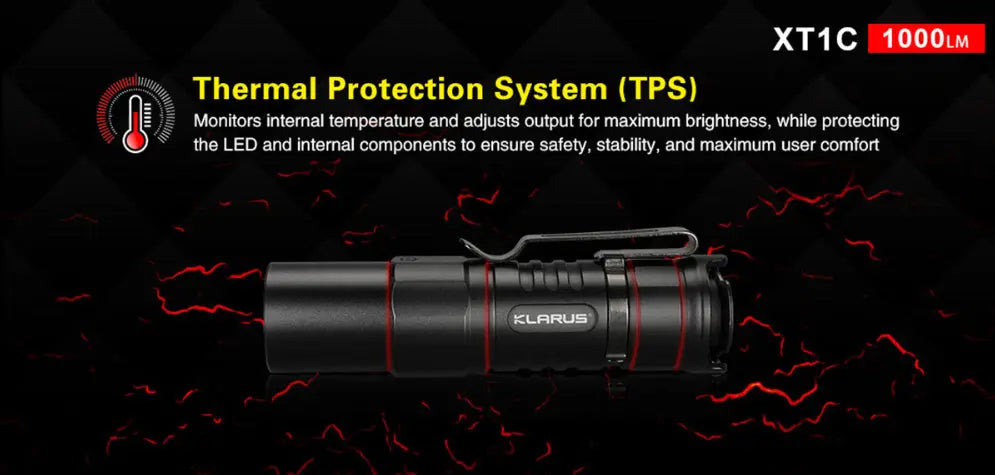 Lampe Torche Klarus XT1C – 1000 Lumens  NYCTALOPE  