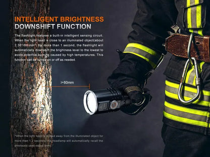 Lampe Torche Laser Fenix LR36R - 10000 Lumens LED + 350 Lumens LEP - Longue portée 1260 mètres  NYCTALOPE  