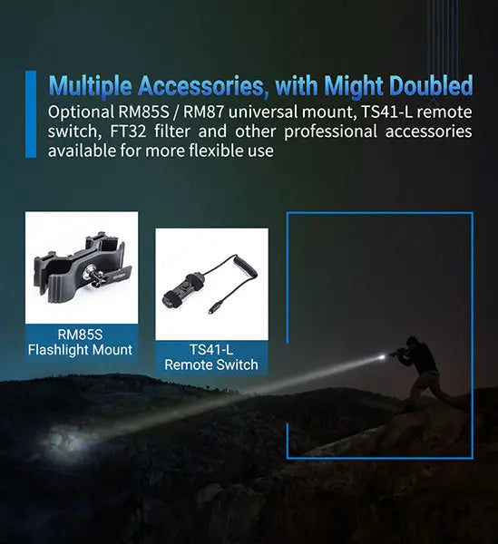 Lampe Torche Laser Nextorch T20L - 900 Lumens rechargeable - Portée 2000 mètres  NYCTALOPE  