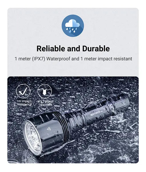 Lampe Torche Laser Nextorch T20L - 900 Lumens rechargeable - Portée 2000 mètres  NYCTALOPE  