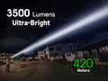 Lampe Torche Nextorch C61 3500 Lumens - Double Faisceau - Variation Continue - Rechargeable USB-C  NYCTALOPE  