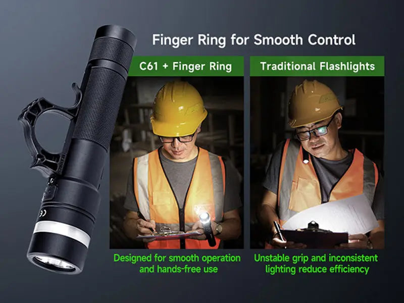 Lampe Torche Nextorch C61 3500 Lumens - Double Faisceau - Variation Continue - Rechargeable USB-C  NYCTALOPE  