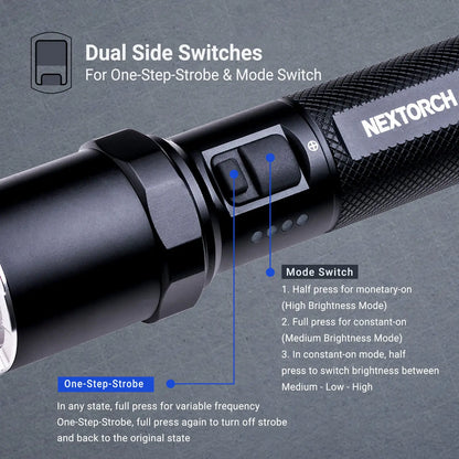 Lampe Torche Nextorch P81B - 3700Lumens rechargeable  NYCTALOPE  
