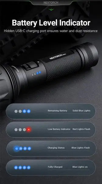 Lampe Torche Nextorch P82C - 2200 Lumens rechargeable - longue portée - NYCTALOPE