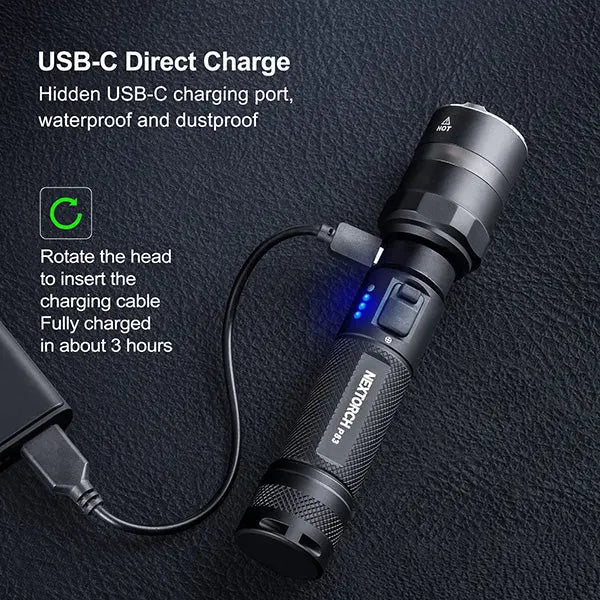 Lampe Torche Nextorch P83B 2100 Lumens rechargeable - balise de signalisation  NYCTALOPE  