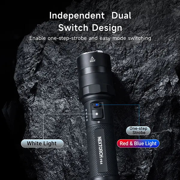 Lampe Torche Nextorch P84B - 3700 Lumens - lampe torche rechargeable USB-C - balise de signalisation  NYCTALOPE  