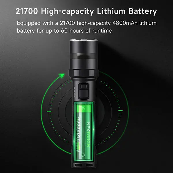 Lampe Torche Nextorch P84B - 3700 Lumens - lampe torche rechargeable USB-C - balise de signalisation  NYCTALOPE  