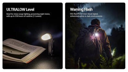 Lampe Torche Nitecore EDC09 - 1600 Lumens - Tête Rotative 102° - 3 Températures de Couleur  NYCTALOPE  