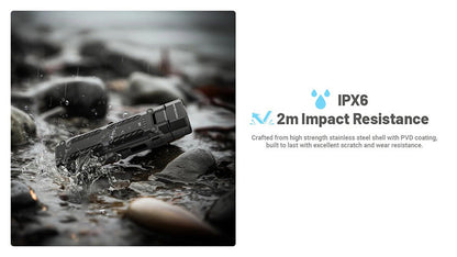 Lampe Torche Nitecore EDC09 - 1600 Lumens - Tête Rotative 102° - 3 Températures de Couleur  NYCTALOPE  