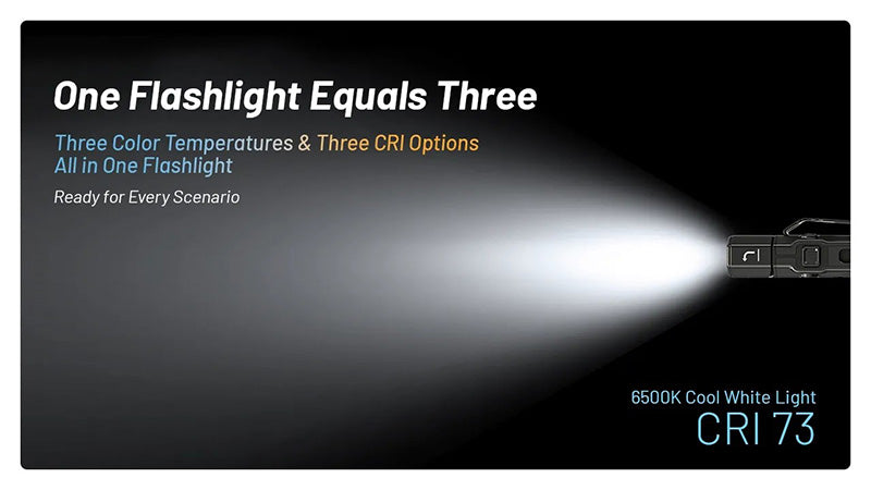 Lampe Torche Nitecore EDC09 - 1600 Lumens - Tête Rotative 102° - 3 Températures de Couleur  NYCTALOPE  