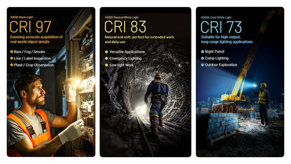 Lampe Torche Nitecore EDC09 - 1600 Lumens - Tête Rotative 102° - 3 Températures de Couleur  NYCTALOPE  