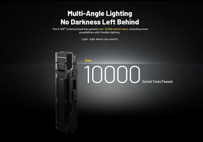 Lampe Torche Nitecore EDC09 - 1600 Lumens - Tête Rotative 102° - 3 Températures de Couleur  NYCTALOPE  