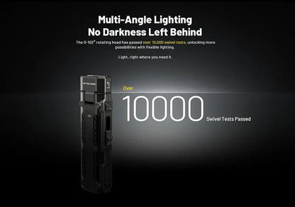 Lampe Torche Nitecore EDC09 - 1600 Lumens - Tête Rotative 102° - 3 Températures de Couleur  NYCTALOPE  