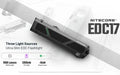 Lampe Torche Nitecore EDC17 - 1500 Lumens - LED Blanche + UV + Laser Vert - Design Plat Rechargeable USB-C  NYCTALOPE  