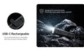 Lampe Torche Nitecore EDC17 - 1500 Lumens - LED Blanche + UV + Laser Vert - Design Plat Rechargeable USB-C  NYCTALOPE  