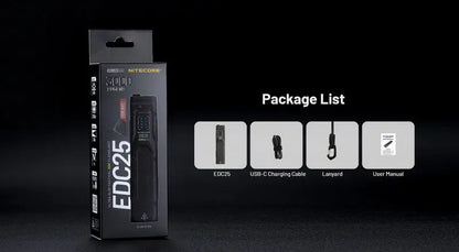 Lampe Torche Nitecore EDC25 - 3000 Lumens rechargeable  NYCTALOPE  
