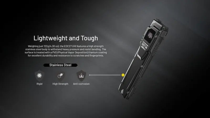 Lampe Torche Nitecore EDC27 UHi - 3100 Lumens rechargeable  NYCTALOPE  