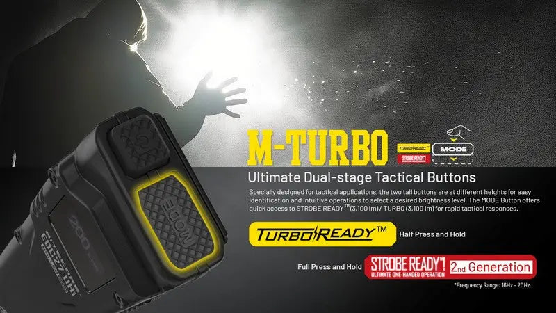 Lampe Torche Nitecore EDC27 UHi - 3100 Lumens rechargeable  NYCTALOPE  