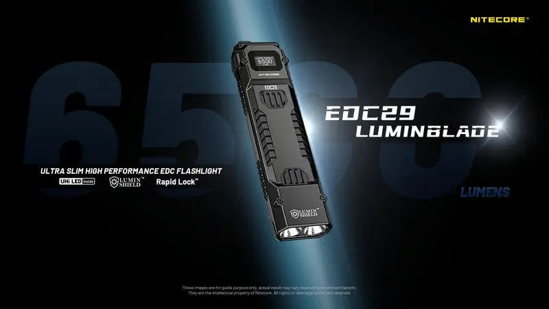 Lampe Torche Nitecore EDC29 – 6500 Lumens rechargeable  NYCTALOPE  