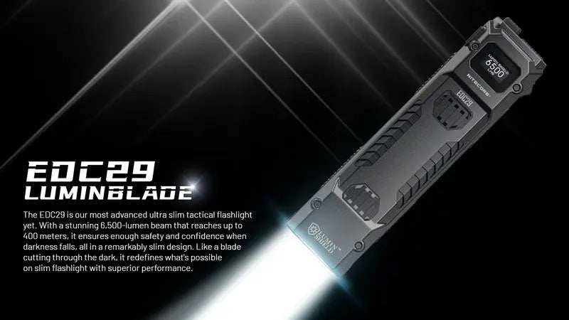 Lampe Torche Nitecore EDC29 – 6500 Lumens rechargeable  NYCTALOPE  